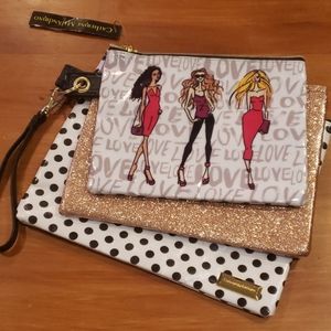 *NWT* Catherine Malandrino Set of 3 Makeup Bags
